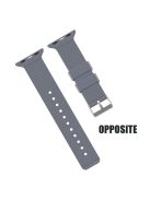 For Apple Watch 10 46mm / Ultra 2 / Ultra 49mm / 9 8 7 45mm / SE (2023) SE (2022) SE 6 5 4 44mm / 3 2 1 42mm Grid Silicone Strap - Dark Blue