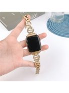 For Apple Watch 10 46mm / Ultra 2 / Ultra 49mm / 9 8 7 45mm / SE (2023) SE (2022) SE 6 5 4 44mm / 3 2 1 42mm Heart Design Zinc Alloy Watch Strap - Black