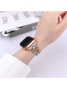 For Apple Watch 10 46mm / Ultra 2 / Ultra 49mm / 9 8 7 45mm / SE (2023) SE (2022) SE 6 5 4 44mm / 3 2 1 42mm Heart Design Zinc Alloy Watch Strap - Vintage Gold