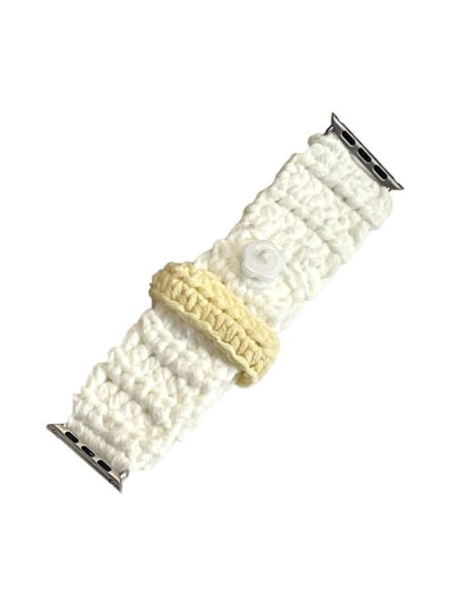 For Apple Watch 10 46mm / Ultra 2 / Ultra 49mm / 9 8 7 45mm / SE (2023) SE (2022) SE 6 5 4 44mm / 3 2 1 42mm Knitting Bracelet Strap - Beige