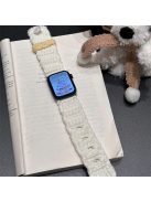 For Apple Watch 10 46mm / Ultra 2 / Ultra 49mm / 9 8 7 45mm / SE (2023) SE (2022) SE 6 5 4 44mm / 3 2 1 42mm Knitting Bracelet Strap - Beige