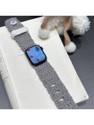 For Apple Watch 10 46mm / Ultra 2 / Ultra 49mm / 9 8 7 45mm / SE (2023) SE (2022) SE 6 5 4 44mm / 3 2 1 42mm Knitting Bracelet Strap - Grey