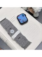 For Apple Watch 10 46mm / Ultra 2 / Ultra 49mm / 9 8 7 45mm / SE (2023) SE (2022) SE 6 5 4 44mm / 3 2 1 42mm Knitting Bracelet Strap - Grey