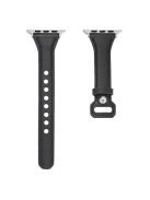 For Apple Watch 10 46mm / Ultra 2 / Ultra 49mm / 9 8 7 45mm / SE (2023) SE (2022) SE 6 5 4 44mm / 3 2 1 42mm Leather Bands Watch Strap - Black