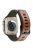 For Apple Watch 10 46mm / Ultra 2 / Ultra 49mm / 9 8 7 45mm / SE (2023) SE (2022) SE 6 5 4 44mm / 3 2 1 42mm Leather Coated Silicone Strap - Brown