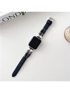 For Apple Watch 10 46mm / Ultra 2 / Ultra 49mm / 9 8 7 45mm / SE (2023) SE (2022) SE 6 5 4 44mm / 3 2 1 42mm Leather Strap - Black