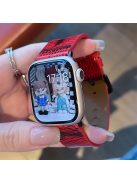 For Apple Watch 10 46mm / Ultra 2 / Ultra 49mm / 9 8 7 45mm / SE (2023) SE (2022) SE 6 5 4 44mm / 3 2 1 42mm Leather Strap Crocodile Texture - Red