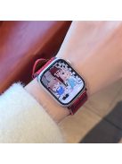 For Apple Watch 10 46mm / Ultra 2 / Ultra 49mm / 9 8 7 45mm / SE (2023) SE (2022) SE 6 5 4 44mm / 3 2 1 42mm Leather Strap Crocodile Texture - Red