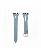 For Apple Watch 10 46mm / Ultra 2 / Ultra 49mm / 9 8 7 45mm / SE (2023) SE (2022) SE 6 5 4 44mm / 3 2 1 42mm Leather Watch Straps - Blue