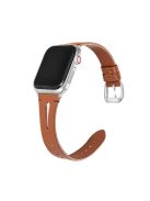 For Apple Watch 10 46mm / Ultra 2 / Ultra 49mm / 9 8 7 45mm / SE (2023) SE (2022) SE 6 5 4 44mm / 3 2 1 42mm Leather Watch Straps - Brown