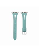 For Apple Watch 10 46mm / Ultra 2 / Ultra 49mm / 9 8 7 45mm / SE (2023) SE (2022) SE 6 5 4 44mm / 3 2 1 42mm Leather Watch Straps - Green