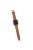 For Apple Watch 10 46mm / Ultra 2 / Ultra 49mm / 9 8 7 45mm / SE (2023) SE (2022) SE 6 5 4 44mm / 3 2 1 42mm Leather+Silicone Watch Band - Yellow Brown