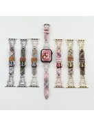 For Apple Watch 10 46mm / Ultra 2 / Ultra 49mm / 9 8 7 45mm / SE (2023) SE (2022) SE 6 5 4 44mm / 3 2 1 42mm Leather+Woolen Watch Strap - Pink