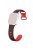 For Apple Watch 10 46mm / Ultra 2 / Ultra 49mm / 9 8 7 45mm / SE (2023) SE (2022) SE 6 5 4 44mm / 3 2 1 42mm Leopard Silicone Strap - Black+Red