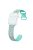 For Apple Watch 10 46mm / Ultra 2 / Ultra 49mm / 9 8 7 45mm / SE (2023) SE (2022) SE 6 5 4 44mm / 3 2 1 42mm Leopard Silicone Strap - Grey+Cyan