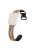 For Apple Watch 10 46mm / Ultra 2 / Ultra 49mm / 9 8 7 45mm / SE (2023) SE (2022) SE 6 5 4 44mm / 3 2 1 42mm Leopard Silicone Strap - Milk Tea+Black