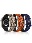 For Apple Watch 10 46mm / Ultra 2 / Ultra 49mm / 9 8 7 45mm / SE (2023) SE (2022) SE 6 5 4 44mm / 3 2 1 42mm Leopard Watch Strap - Black+Blue