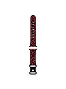 For Apple Watch 10 46mm / Ultra 2 / Ultra 49mm / 9 8 7 45mm / SE (2023) SE (2022) SE 6 5 4 44mm / 3 2 1 42mm Leopard Watch Strap - Black+Red