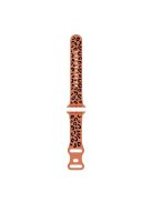 For Apple Watch 10 46mm / Ultra 2 / Ultra 49mm / 9 8 7 45mm / SE (2023) SE (2022) SE 6 5 4 44mm / 3 2 1 42mm Leopard Watch Strap - Brown+Black