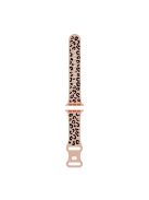 For Apple Watch 10 46mm / Ultra 2 / Ultra 49mm / 9 8 7 45mm / SE (2023) SE (2022) SE 6 5 4 44mm / 3 2 1 42mm Leopard Watch Strap - Milk Tea + Black