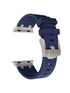 For Apple Watch 10 46mm / Ultra 2 / Ultra 49mm / 9 8 7 45mm / SE (2023) SE (2022) SE 6 5 4 44mm / 3 2 1 42mm Liquid Silicone Band - Titanium Blue