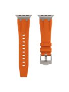 For Apple Watch 10 46mm / Ultra 2 / Ultra 49mm / 9 8 7 45mm / SE (2023) SE (2022) SE 6 5 4 44mm / 3 2 1 42mm Liquid Silicone Band - Titanium Orange