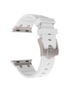 For Apple Watch 10 46mm / Ultra 2 / Ultra 49mm / 9 8 7 45mm / SE (2023) SE (2022) SE 6 5 4 44mm / 3 2 1 42mm Liquid Silicone Band - Titanium White