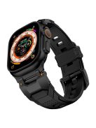 For Apple Watch 10 46mm / Ultra 2 / Ultra 49mm / 9 8 7 45mm / SE (2023) SE (2022) SE 6 5 4 44mm / 3 2 1 42mm Liquid Silicone Strap - Titanium+Black