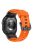 For Apple Watch 10 46mm / Ultra 2 / Ultra 49mm / 9 8 7 45mm / SE (2023) SE (2022) SE 6 5 4 44mm / 3 2 1 42mm Liquid Silicone Strap - Titanium+Orange