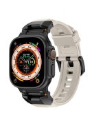 For Apple Watch 10 46mm / Ultra 2 / Ultra 49mm / 9 8 7 45mm / SE (2023) SE (2022) SE 6 5 4 44mm / 3 2 1 42mm Liquid Silicone Strap - Titanium+Starlight