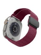 For Apple Watch 10 46mm / Ultra 2 / Ultra 49mm / 9 8 7 45mm / SE (2023) SE (2022) SE 6 5 4 44mm / 3 2 1 42mm Liquid Silicone Strap - Wine Red