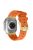 For Apple Watch 10 46mm / Ultra 2 / Ultra 49mm / 9 8 7 45mm / SE (2023) SE (2022) SE 6 5 4 44mm / 3 2 1 42mm Liquid Silicone Watch Band - Gold+Orange