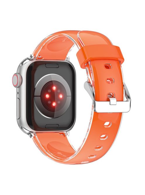 For Apple Watch 10 46mm / Ultra 2 / Ultra 49mm / 9 8 7 45mm / SE (2023) SE (2022) SE 6 5 4 44mm / 3 2 1 42mm Liquid Silicone Watchband - Orange