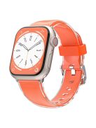 For Apple Watch 10 46mm / Ultra 2 / Ultra 49mm / 9 8 7 45mm / SE (2023) SE (2022) SE 6 5 4 44mm / 3 2 1 42mm Liquid Silicone Watchband - Orange