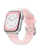 For Apple Watch 10 46mm / Ultra 2 / Ultra 49mm / 9 8 7 45mm / SE (2023) SE (2022) SE 6 5 4 44mm / 3 2 1 42mm Liquid Silicone Watchband - Pink