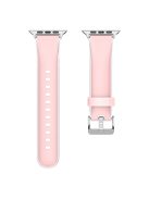 For Apple Watch 10 46mm / Ultra 2 / Ultra 49mm / 9 8 7 45mm / SE (2023) SE (2022) SE 6 5 4 44mm / 3 2 1 42mm Liquid Silicone Watchband - Pink