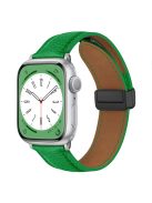 For Apple Watch 10 46mm / Ultra 2 / Ultra 49mm / 9 8 7 45mm / SE (2023) SE (2022) SE 6 5 4 44mm / 3 2 1 42mm Litchi Texture Leather Strap - Green