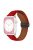 For Apple Watch 10 46mm / Ultra 2 / Ultra 49mm / 9 8 7 45mm / SE (2023) SE (2022) SE 6 5 4 44mm / 3 2 1 42mm Litchi Texture Leather Strap - Red