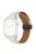 For Apple Watch 10 46mm / Ultra 2 / Ultra 49mm / 9 8 7 45mm / SE (2023) SE (2022) SE 6 5 4 44mm / 3 2 1 42mm Litchi Texture Leather Strap - White