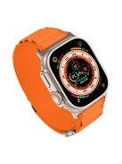 For Apple Watch 10 46mm / Ultra 2 / Ultra 49mm / 9 8 7 45mm / SE (2023) SE (2022) SE 6 5 4 44mm / 3 2 1 42mm Loop Nylon Watch Band, Size: L - Orange