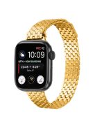 For Apple Watch 10 46mm / Ultra 2 / Ultra 49mm / 9 8 7 45mm / SE (2023) SE (2022) SE 6 5 4 44mm / 3 2 1 42mm Magnetic Buckle Stainless Steel Strap - Gold