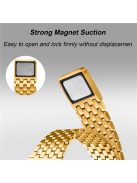 For Apple Watch 10 46mm / Ultra 2 / Ultra 49mm / 9 8 7 45mm / SE (2023) SE (2022) SE 6 5 4 44mm / 3 2 1 42mm Magnetic Buckle Stainless Steel Strap - Gold