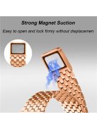 For Apple Watch 10 46mm / Ultra 2 / Ultra 49mm / 9 8 7 45mm / SE (2023) SE (2022) SE 6 5 4 44mm / 3 2 1 42mm Magnetic Buckle Stainless Steel Strap - Rose Gold