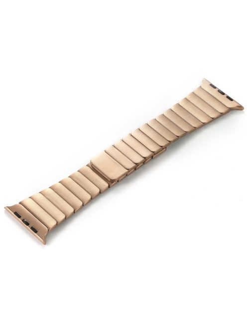 For Apple Watch 10 46mm / Ultra 2 / Ultra 49mm / 9 8 7 45mm / SE (2023) SE (2022) SE 6 5 4 44mm / 3 2 1 42mm Magnetic Metal Watch Strap - Rose Gold