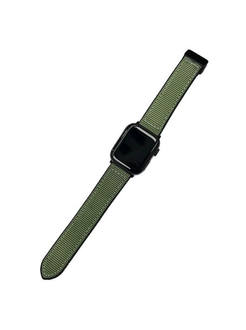 For Apple Watch 10 46mm / Ultra 2 / Ultra 49mm / 9 8 7 45mm / SE (2023) SE (2022) SE 6 5 4 44mm / 3 2 1 42mm Magnetic Nylon Watch Strap - Army Green