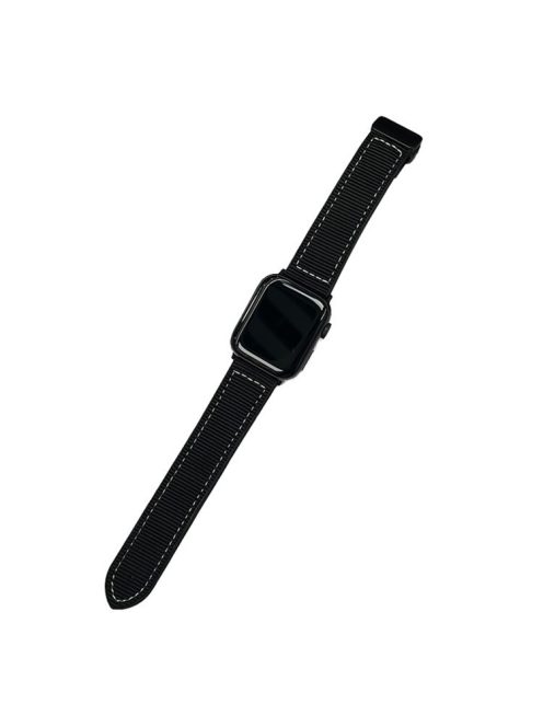 For Apple Watch 10 46mm / Ultra 2 / Ultra 49mm / 9 8 7 45mm / SE (2023) SE (2022) SE 6 5 4 44mm / 3 2 1 42mm Magnetic Nylon Watch Strap - Black