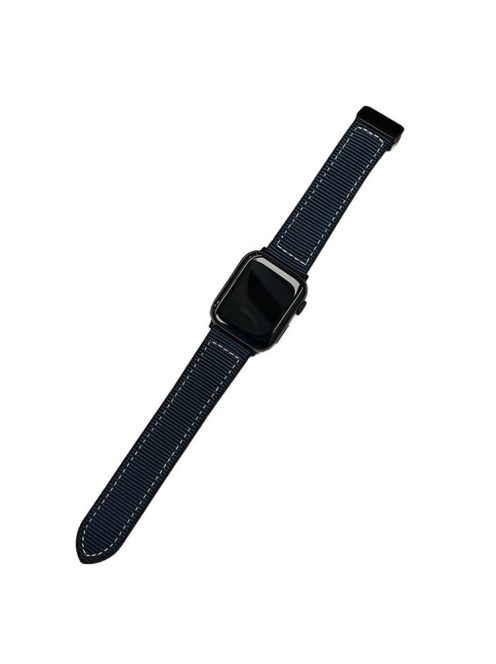 For Apple Watch 10 46mm / Ultra 2 / Ultra 49mm / 9 8 7 45mm / SE (2023) SE (2022) SE 6 5 4 44mm / 3 2 1 42mm Magnetic Nylon Watch Strap - Midnight Blue