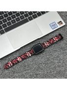 For Apple Watch 10 46mm / Ultra 2 / Ultra 49mm / 9 8 7 45mm / SE (2023) SE (2022) SE 6 5 4 44mm / 3 2 1 42mm Magnetic Plush Wristband - Red