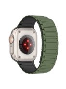 For Apple Watch 10 46mm / Ultra 2 / Ultra 49mm / 9 8 7 45mm / SE (2023) SE (2022) SE 6 5 4 44mm / 3 2 1 42mm Magnetic Silicone Watch Band - Army Green