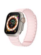 For Apple Watch 10 46mm / Ultra 2 / Ultra 49mm / 9 8 7 45mm / SE (2023) SE (2022) SE 6 5 4 44mm / 3 2 1 42mm Magnetic Silicone Watch Band - Pink